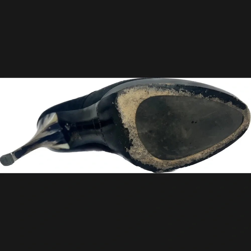 BURBERRY PRORSUM Black Suede English Icons Tanfield 110 BOOTS Size 38 - Picture 9 of 9